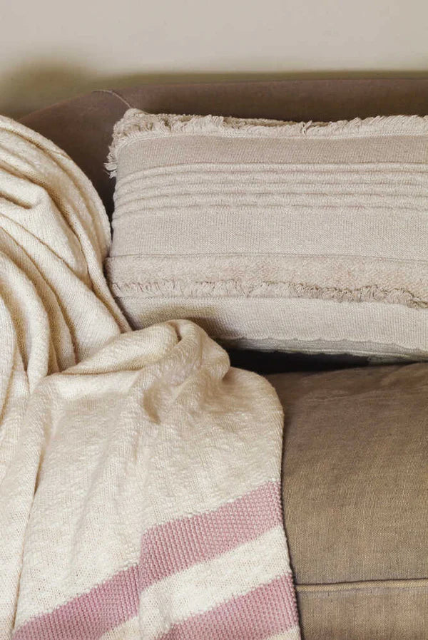 KNITTED CUSHION AIR DUNE WHITE Little Wonder & Co