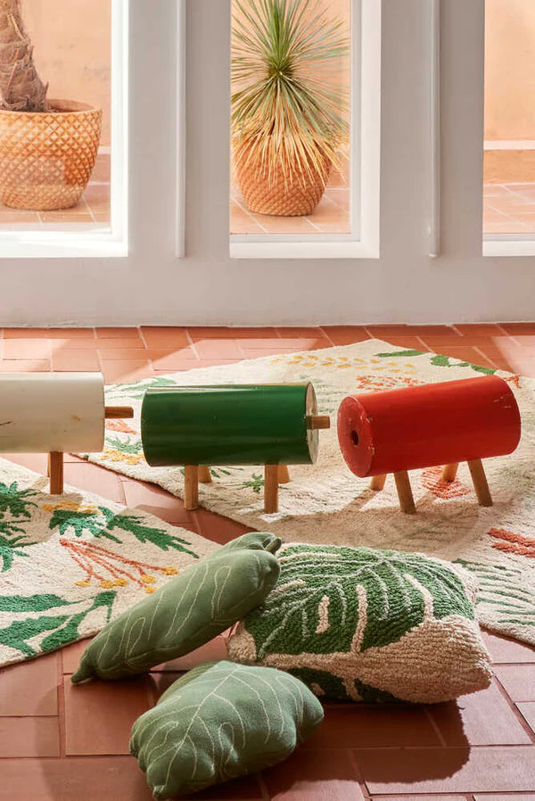 KNITTED CUSHION BABY LEAF Little Wonder & Co