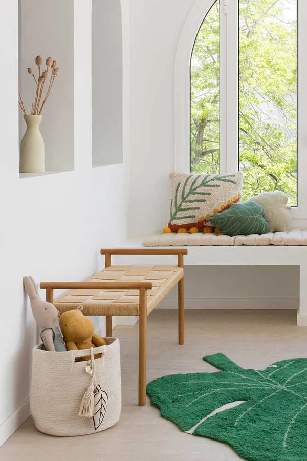 KNITTED CUSHION BABY LEAF Little Wonder & Co