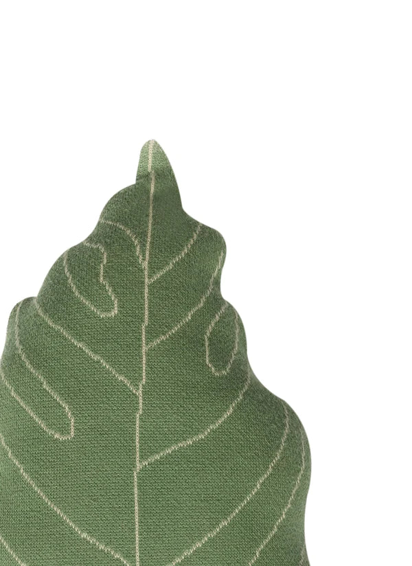 KNITTED CUSHION BABY LEAF Little Wonder & Co