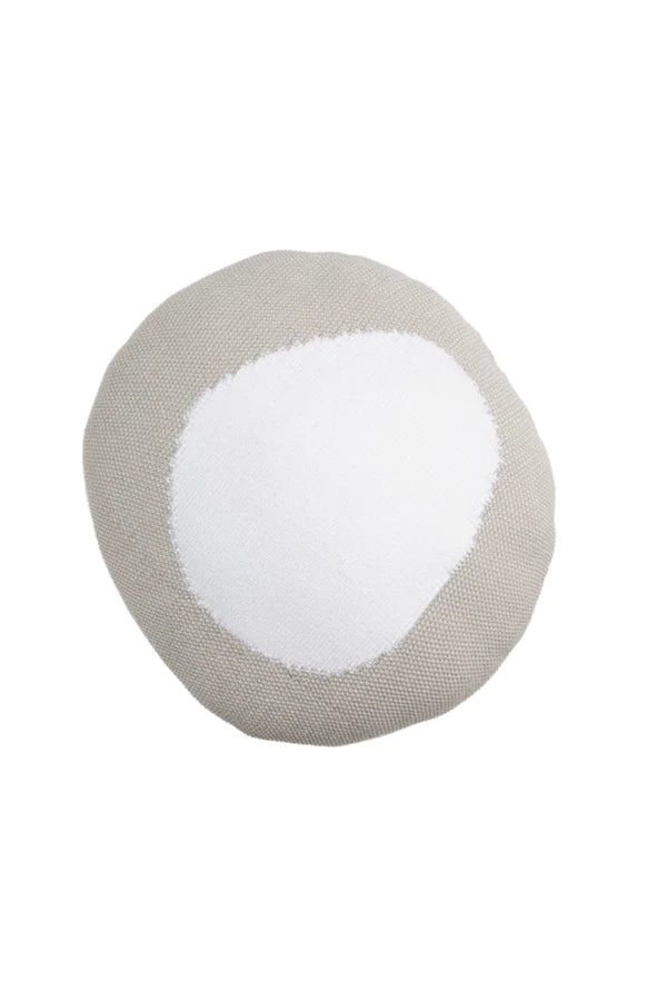 KNITTED CUSHION BONBON GREY-WHITE Little Wonder & Co