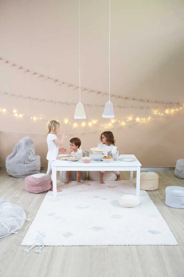 KNITTED CUSHION BONBON VANILLA-WHITE Little Wonder & Co