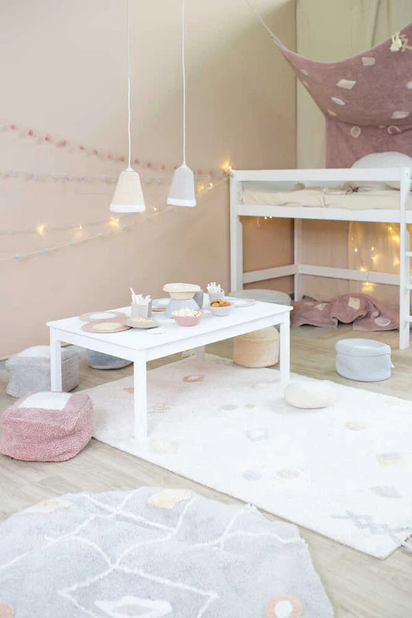 KNITTED CUSHION BONBON VANILLA-WHITE Little Wonder & Co