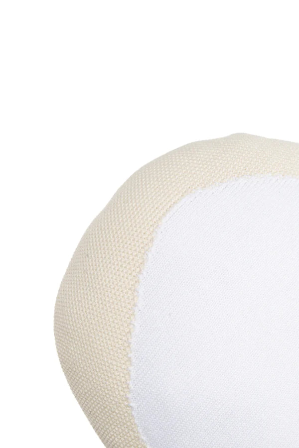 KNITTED CUSHION BONBON VANILLA-WHITE Little Wonder & Co