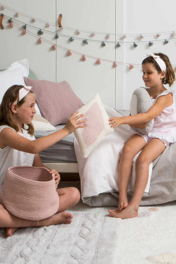 KNITTED CUSHION CANDY VANILLA - PINK Little Wonder & Co