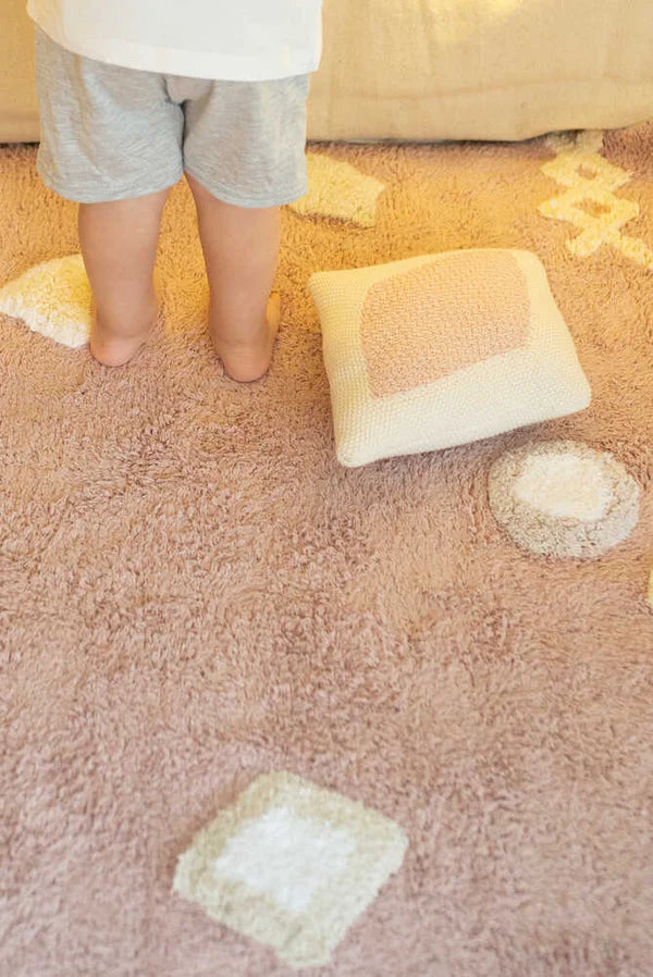 KNITTED CUSHION CANDY VANILLA - PINK Little Wonder & Co