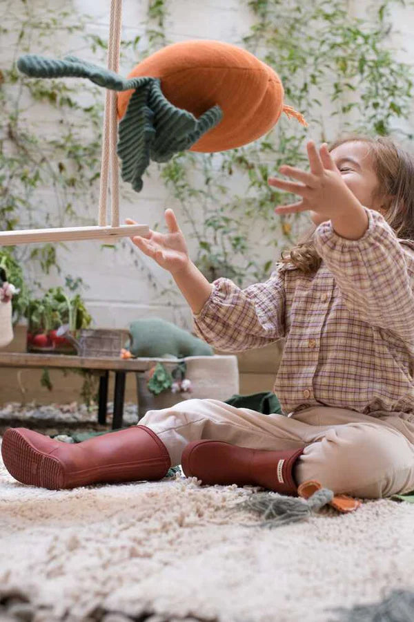 KNITTED CUSHION CATHY THE CARROT Little Wonder & Co