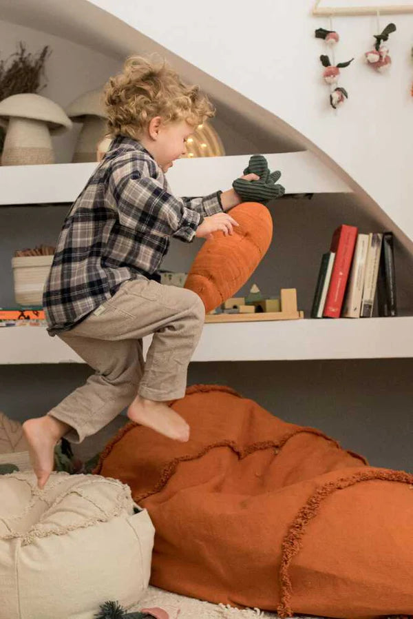 KNITTED CUSHION CATHY THE CARROT Little Wonder & Co