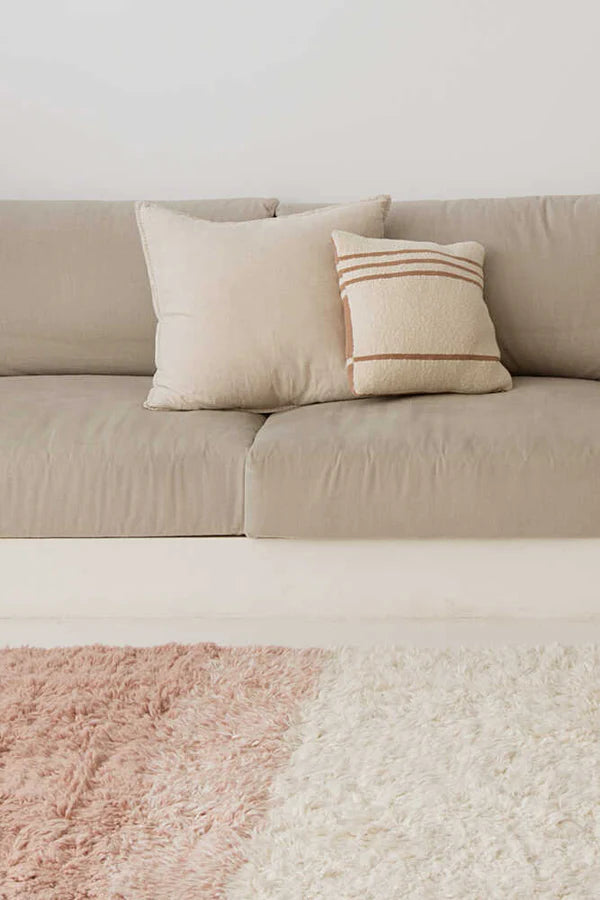KNITTED CUSHION DUETTO POWDER - NATURAL Little Wonder & Co
