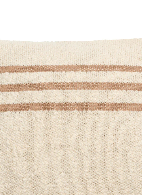 KNITTED CUSHION DUETTO POWDER - NATURAL Little Wonder & Co