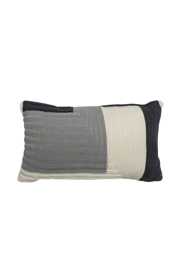KNITTED CUSHION FLORENCIA NATURAL - GREY Little Wonder & Co