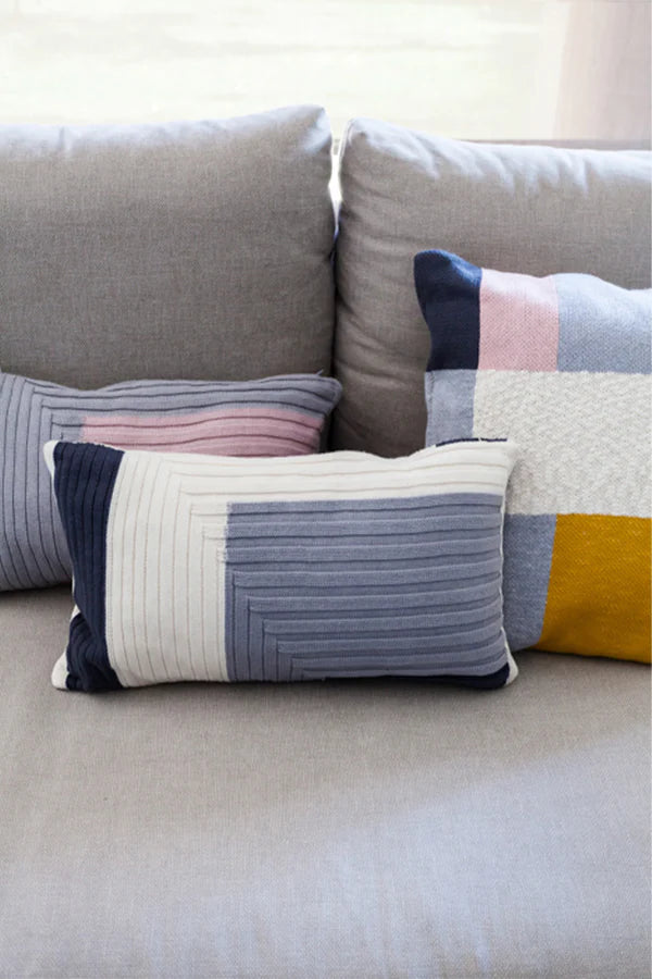 KNITTED CUSHION FLORENCIA NATURAL - GREY Little Wonder & Co