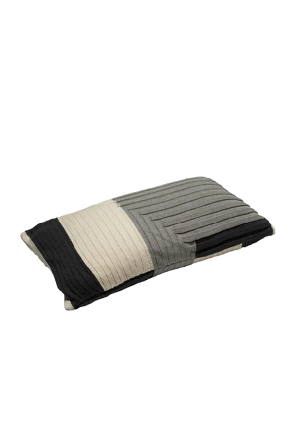 KNITTED CUSHION FLORENCIA NATURAL - GREY Little Wonder & Co