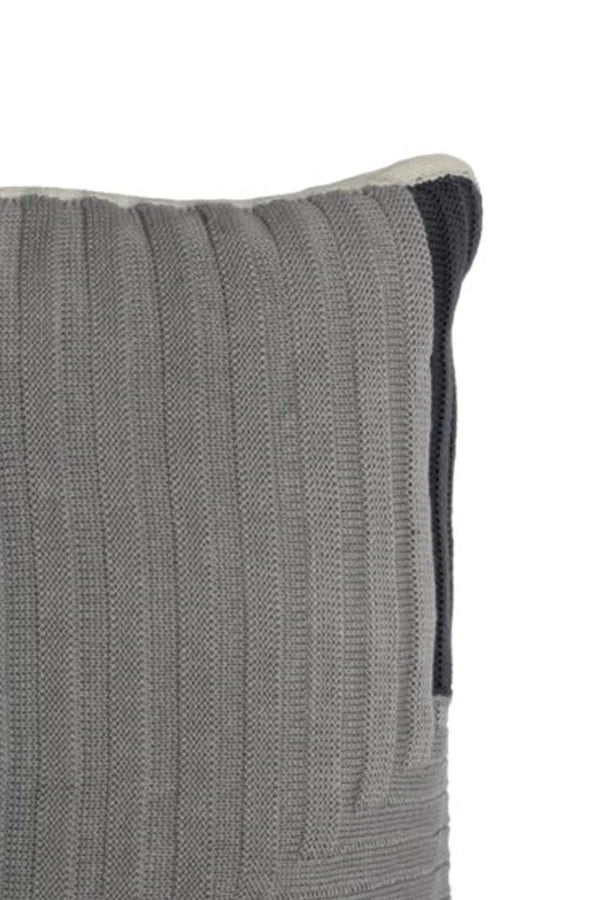 KNITTED CUSHION FLORENCIA NATURAL - GREY Little Wonder & Co