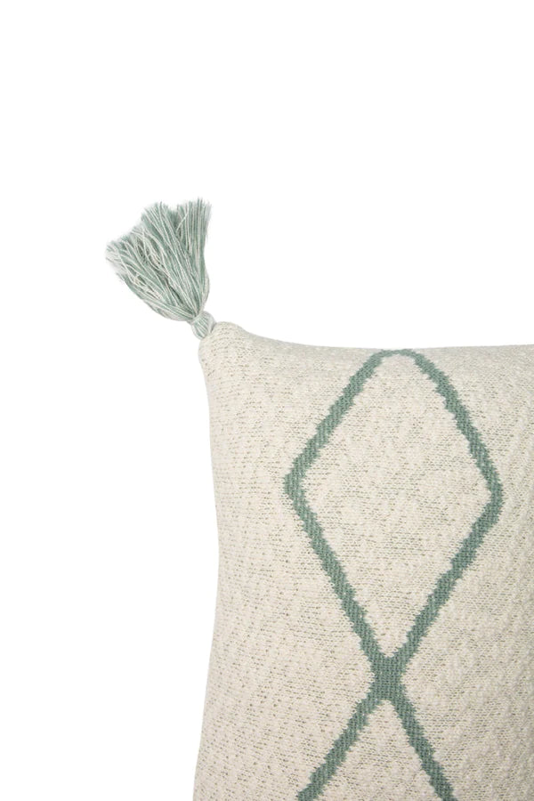 KNITTED CUSHION LITTLE OASIS NATURAL - INDUS BLUE Little Wonder & Co