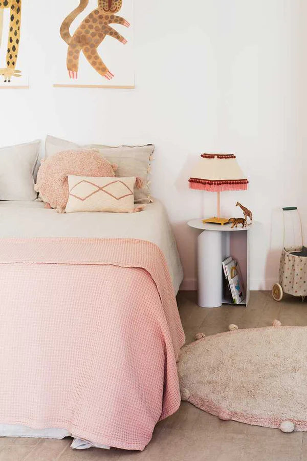 KNITTED CUSHION LITTLE OASIS NATURAL - PALE PINK Little Wonder & Co