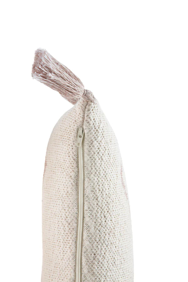 KNITTED CUSHION LITTLE OASIS NATURAL - PALE PINK Little Wonder & Co
