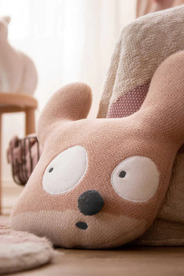 KNITTED CUSHION MISS MIGHTY MOUSE Little Wonder & Co