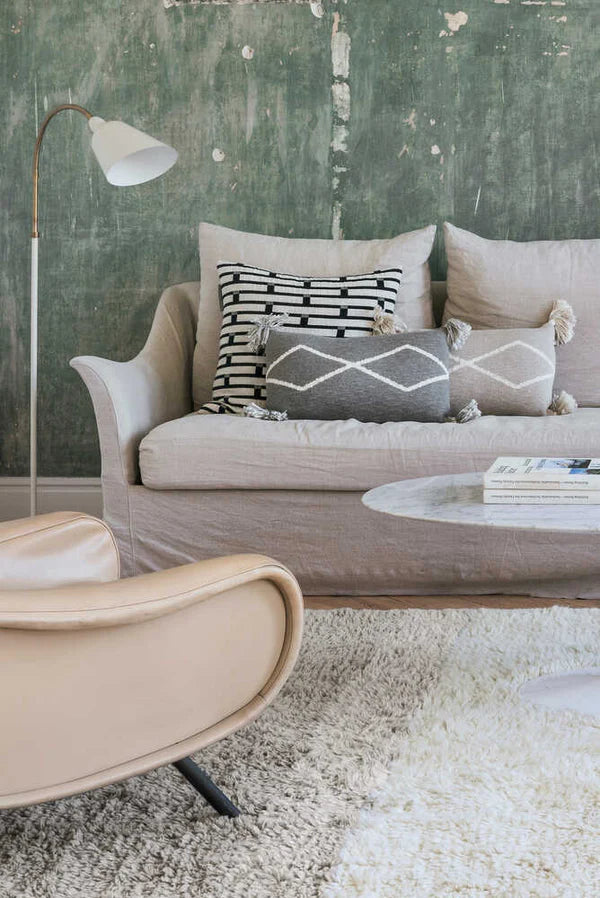 KNITTED CUSHION OASIS SOFT LINEN Little Wonder & Co