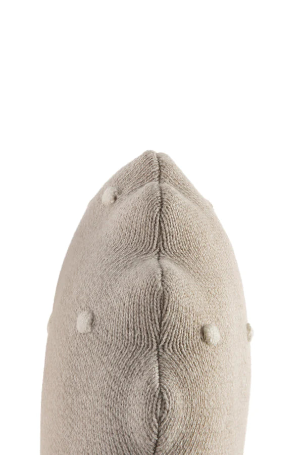 KNITTED CUSHION ROUND BISCUIT DUNE WHITE Little Wonder & Co