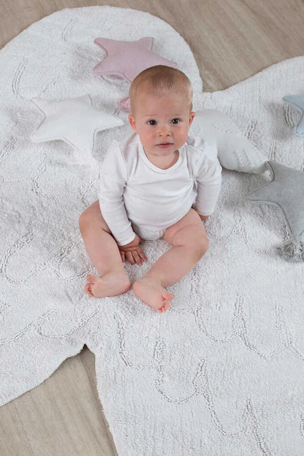 KNITTED CUSHION TWINKLE STAR IVORY Little Wonder & Co