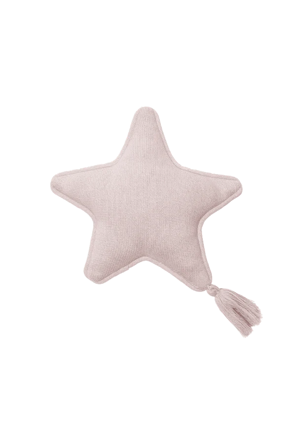 KNITTED CUSHION TWINKLE STAR PINK PEARL Little Wonder & Co