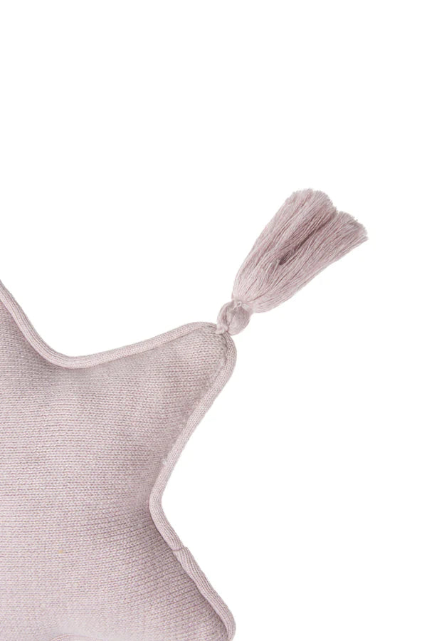 KNITTED CUSHION TWINKLE STAR PINK PEARL Little Wonder & Co
