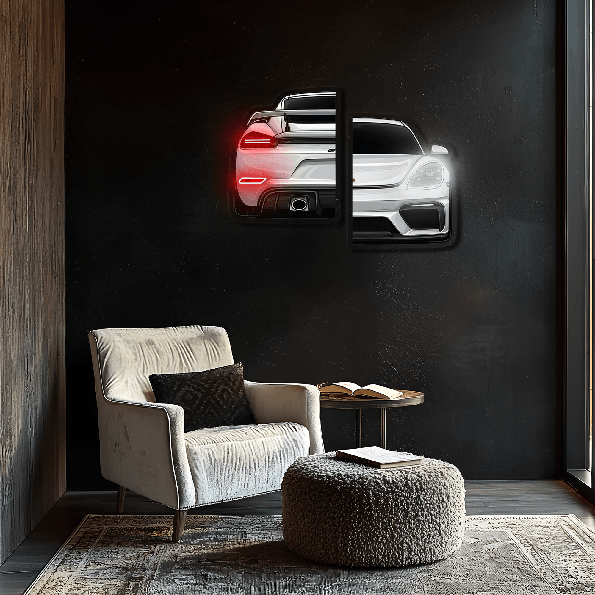 Car light up sign, Car neon light sign, Car wall art lighted, Car led wall decor, Car led sign, Garage neon sign, Neon painting art For Man - UvCar33
