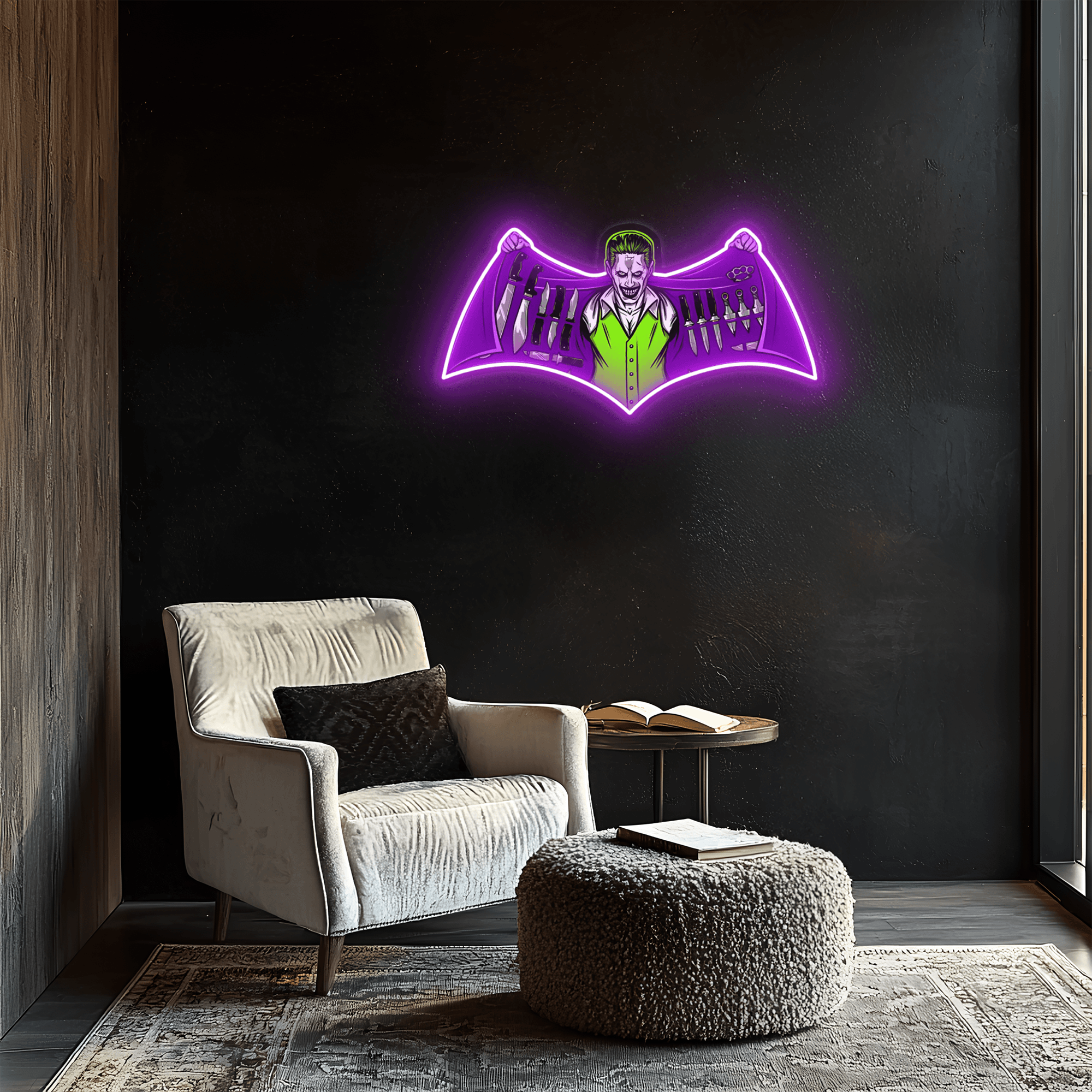 Joker Neon Sign, Uv Print Neon, Joker Uv Print Neon Sign, Neon Light,Neon Wall Art, Neon Sign,Neon Light Sign, Neon Gifts