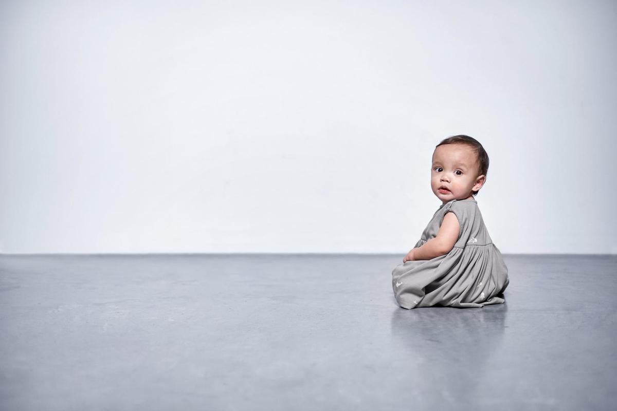 Baby Fit & Flare Dress - Grey