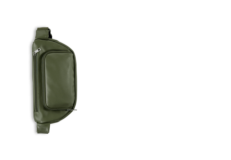 Kibou Travel Diaper Bag - Olive Vegan Leather Bags Kibou