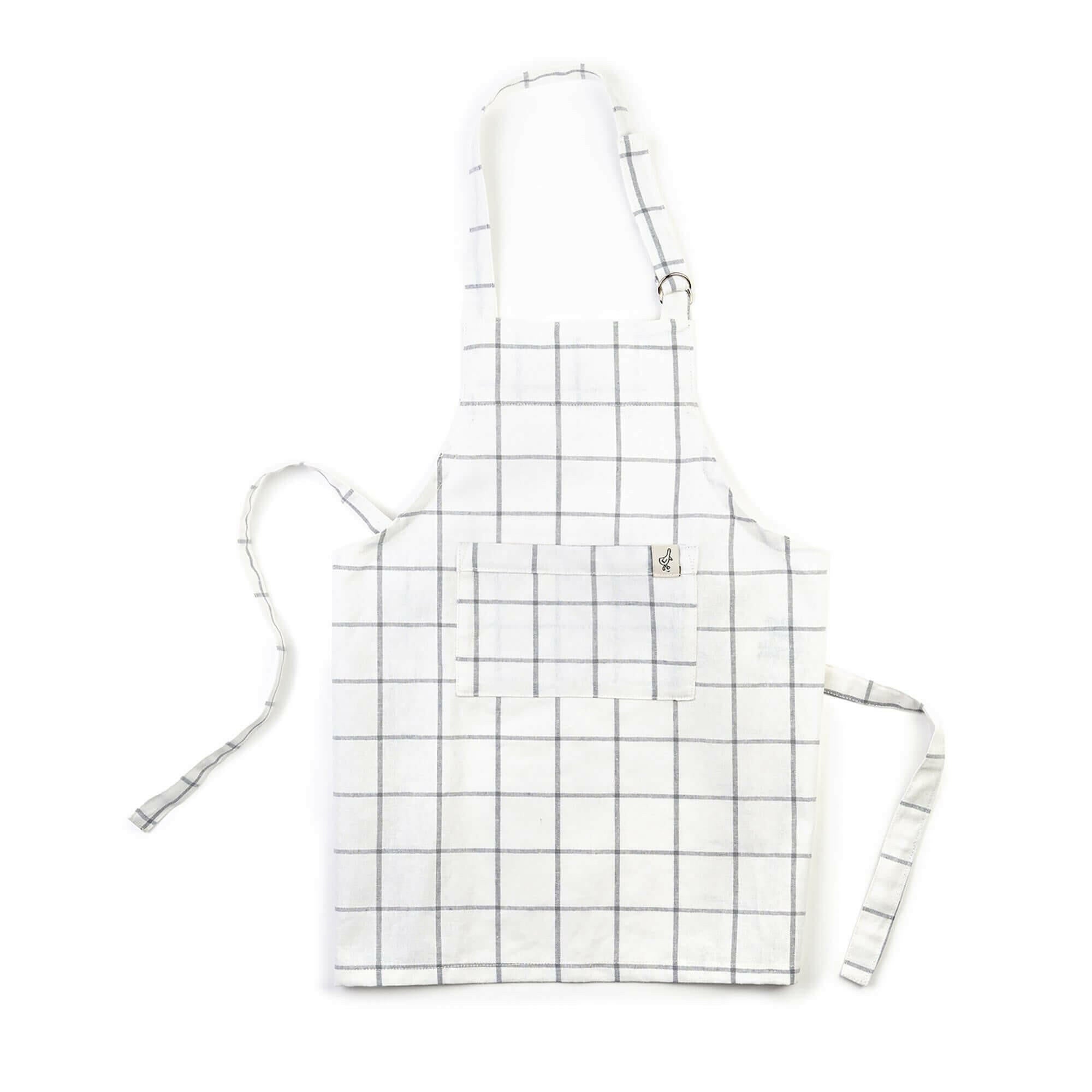Child's Apron Play Kitchen Accessories Milton & Goose Gray Windowpane