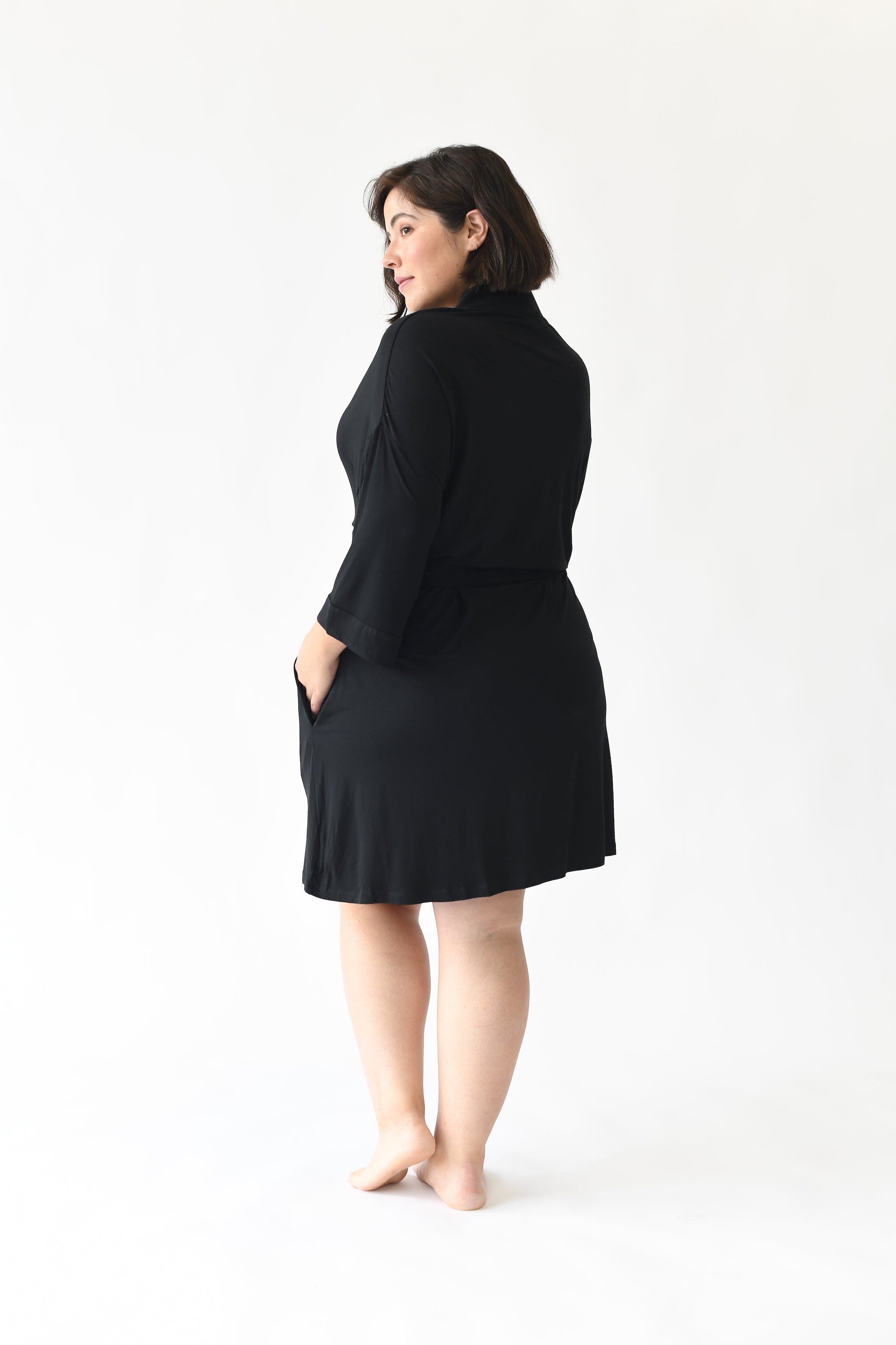 Women's Bamboo Stretch-Knit Kimono Robe