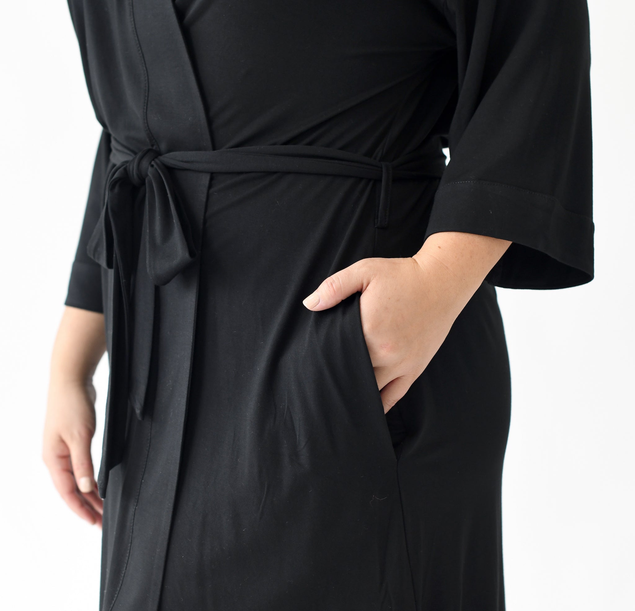 Women's Bamboo Stretch-Knit Kimono Robe
