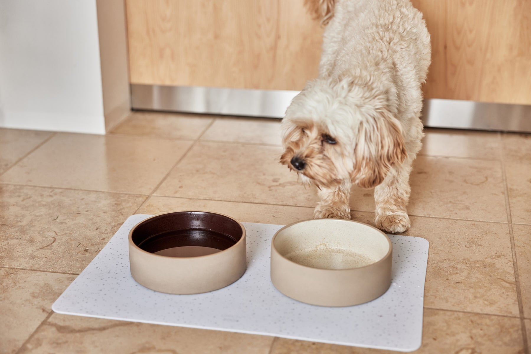 Koko Dog Bowl Mat - Ice Blue