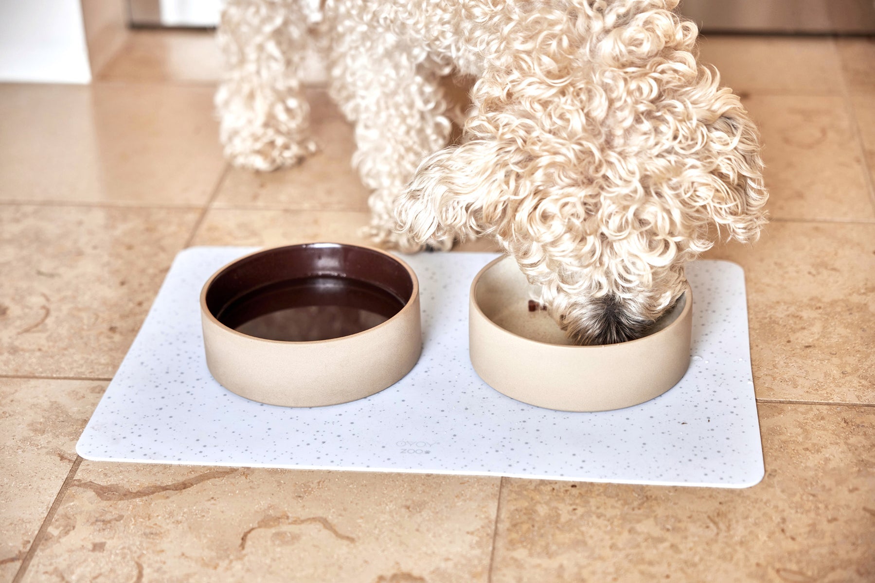 Koko Dog Bowl Mat - Ice Blue
