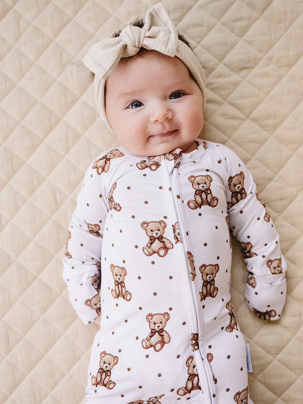 Bamboo Zip Romper | Cute Bear