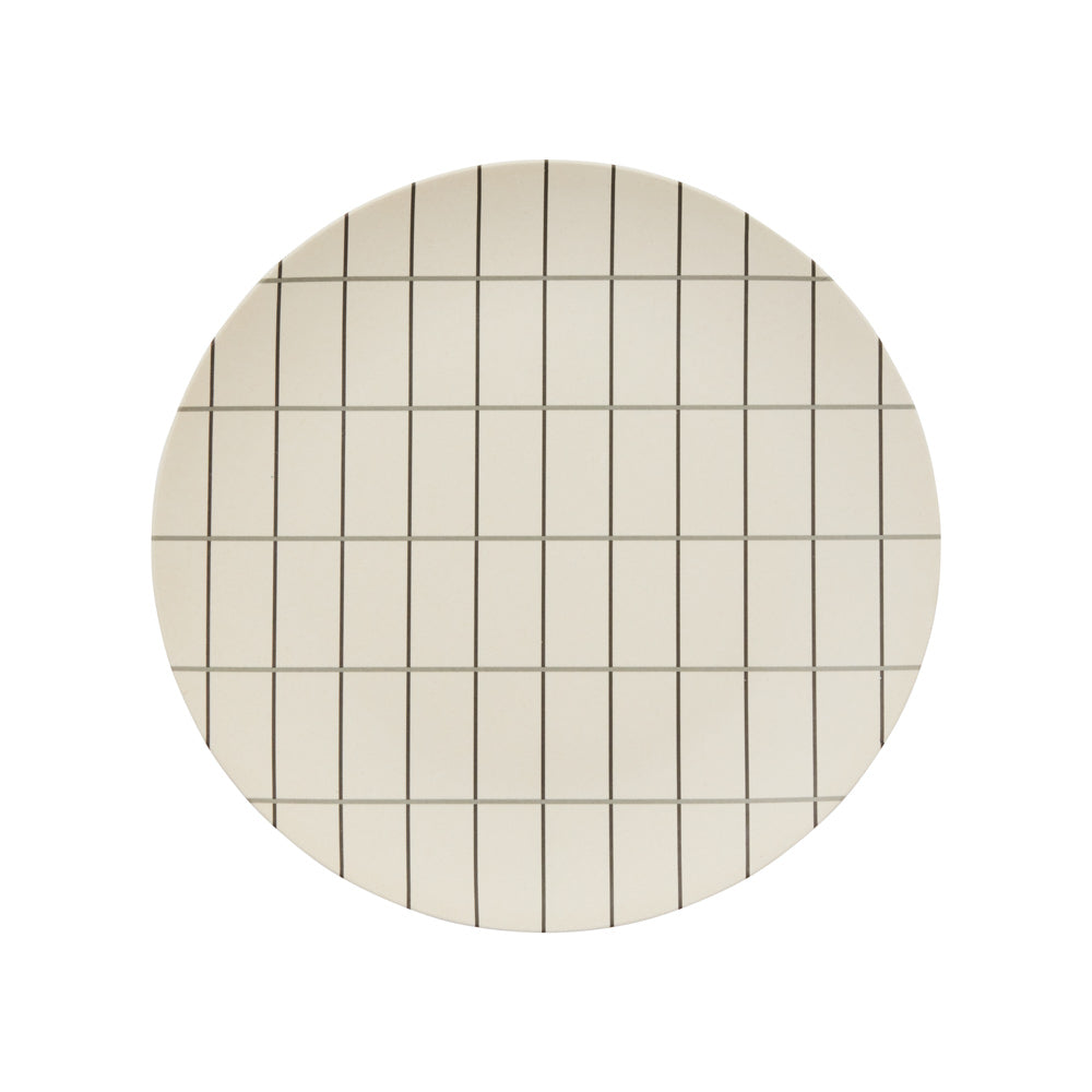 Bamboo Grid Tray - Large - Offwhite / Anthracite