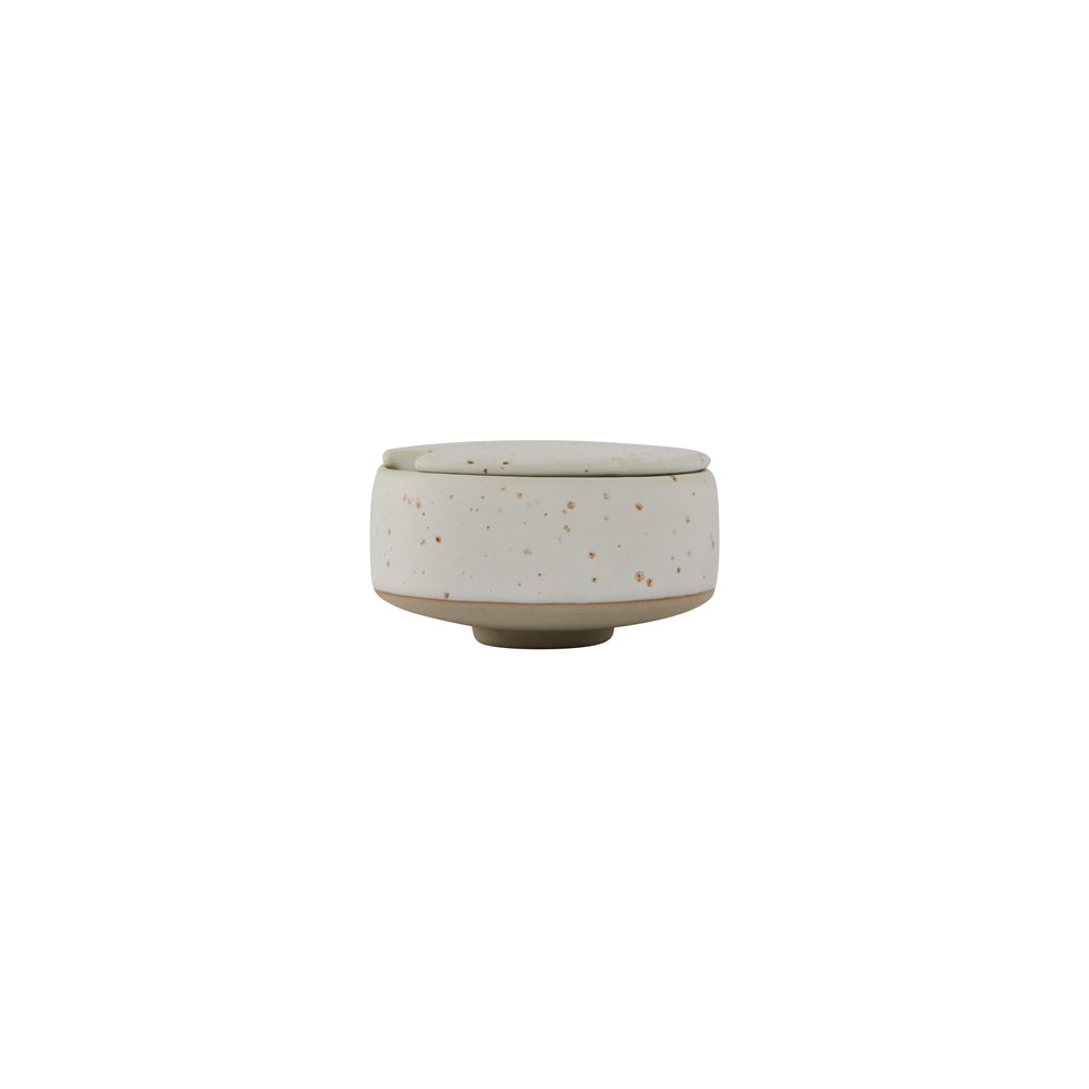 Hagi Sugar Bowl - White / Light Brown
