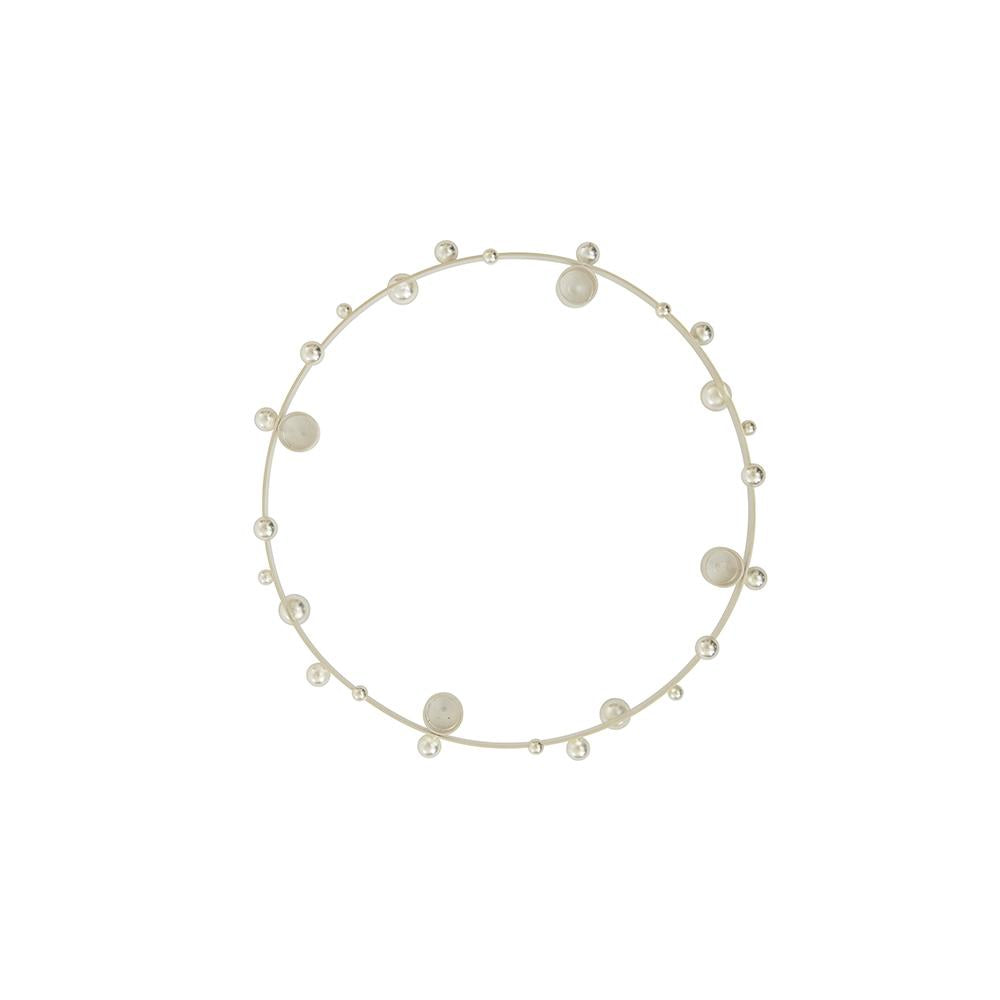 Pearl Advent Candleholder - Silver