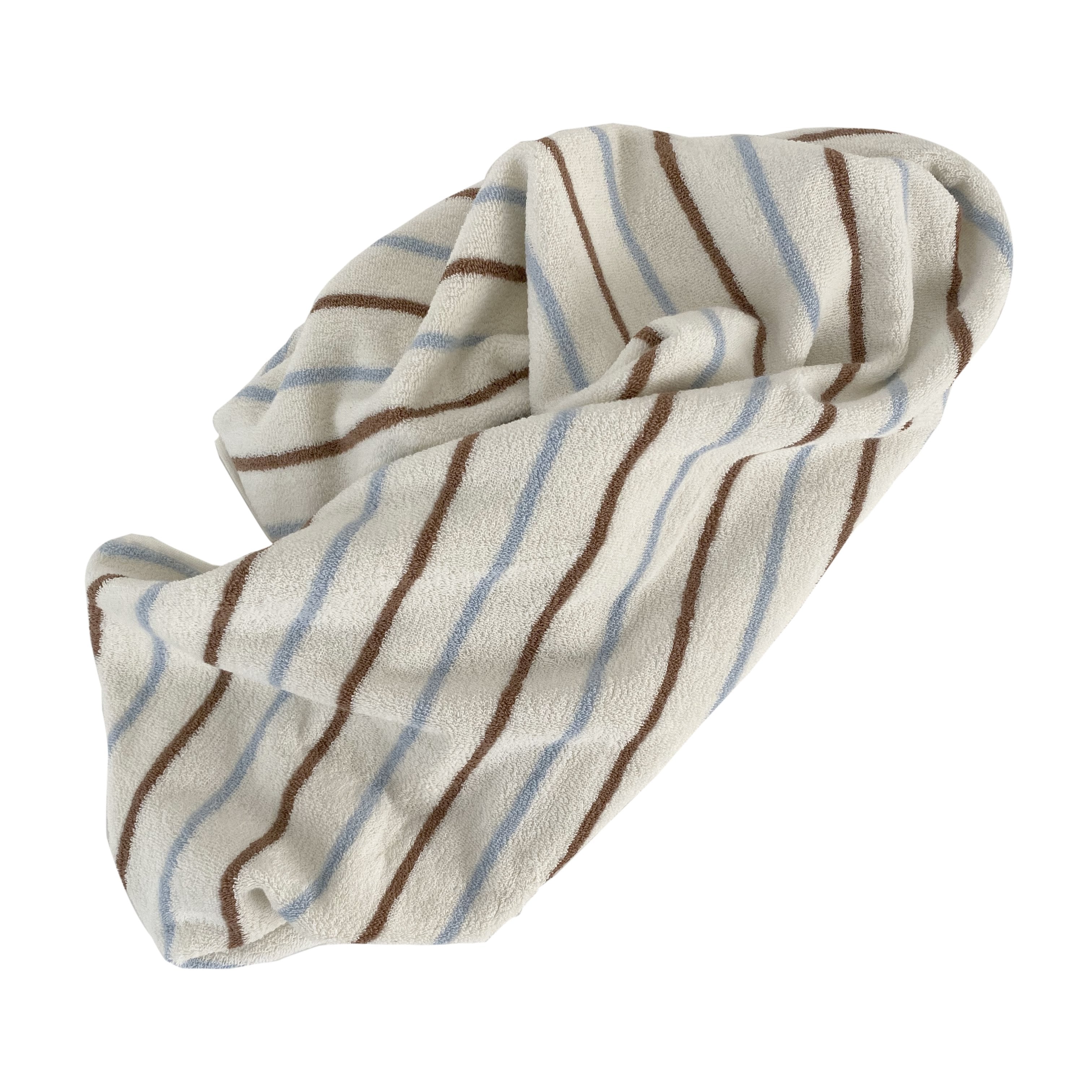 Raita Towel - Large - Caramel / Ice Blue
