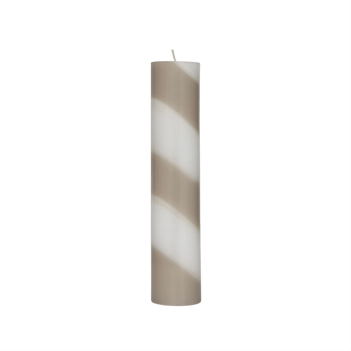 Candy Candle - Large in Clay/White