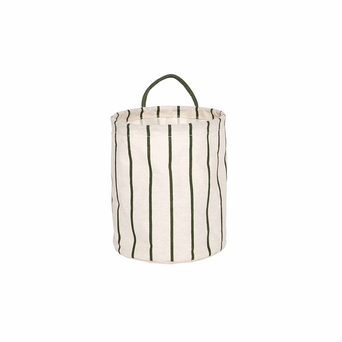 Raita Laundry/Storage Basket in Green/Offwhite
