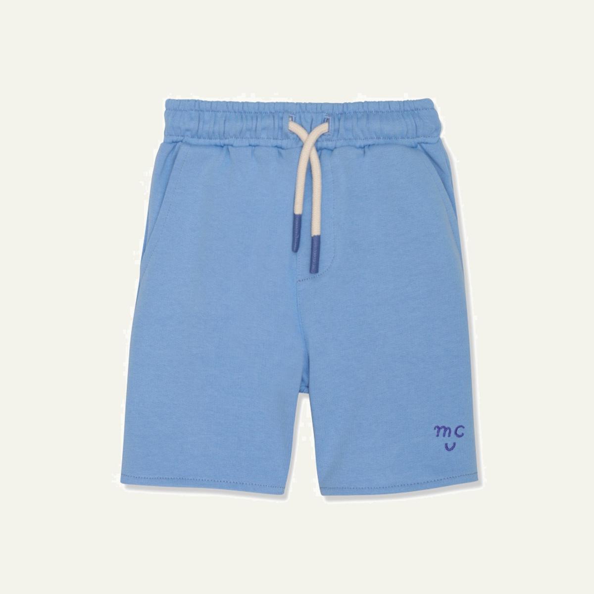 Recycled Cotton Della Kid Shorts - Della Blue