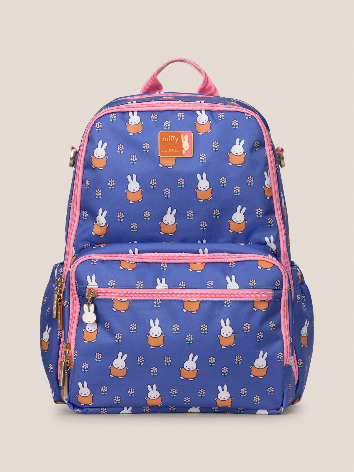 Miffy Flower Fields Zealous Diaper Bag Backpack - Blue & Orange