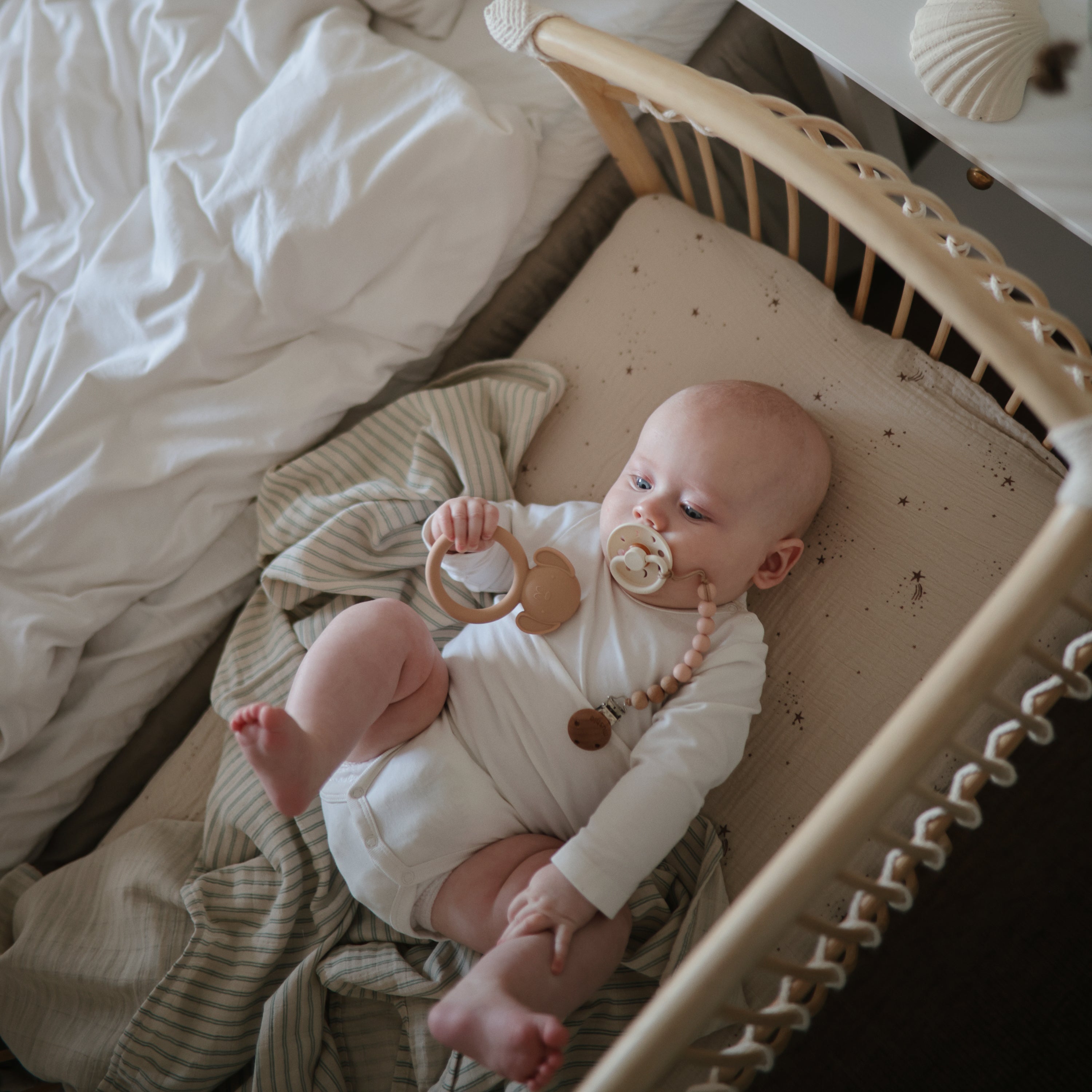 Silicone Pacifier Clip | Eva Pacifier Clip Mushie