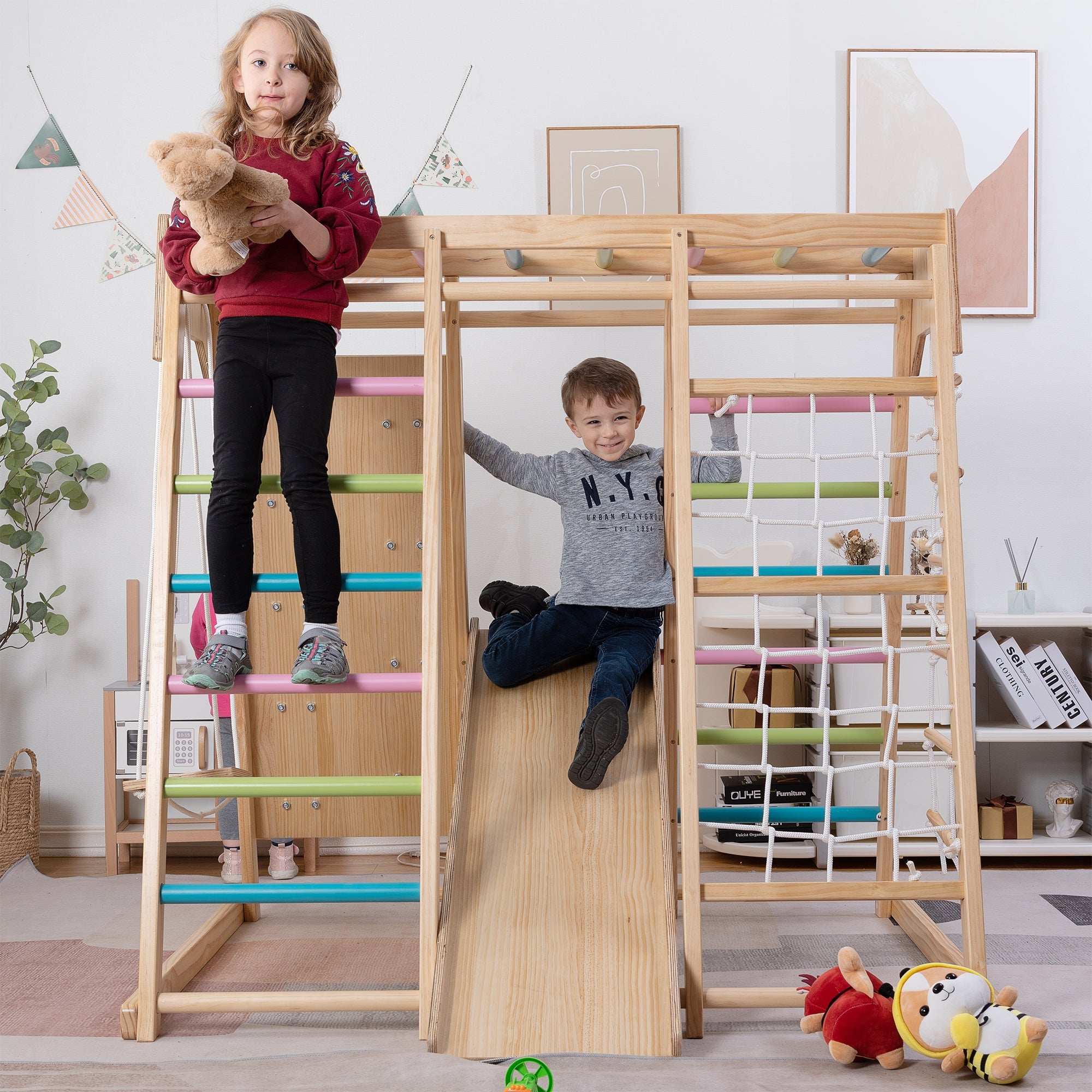 Magnolia - Real Wood 7-in-1 Playset Indoor Avenlur.com