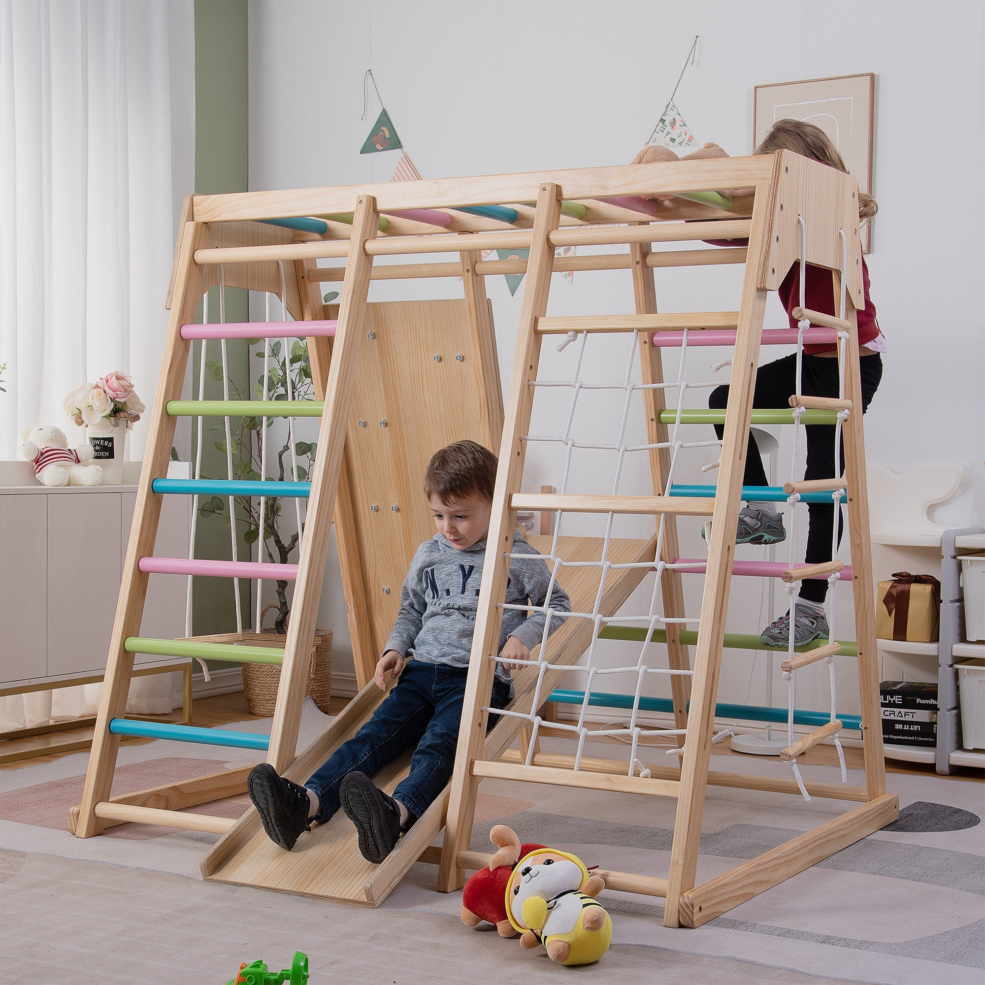 Magnolia - Real Wood 7-in-1 Playset Indoor Avenlur.com