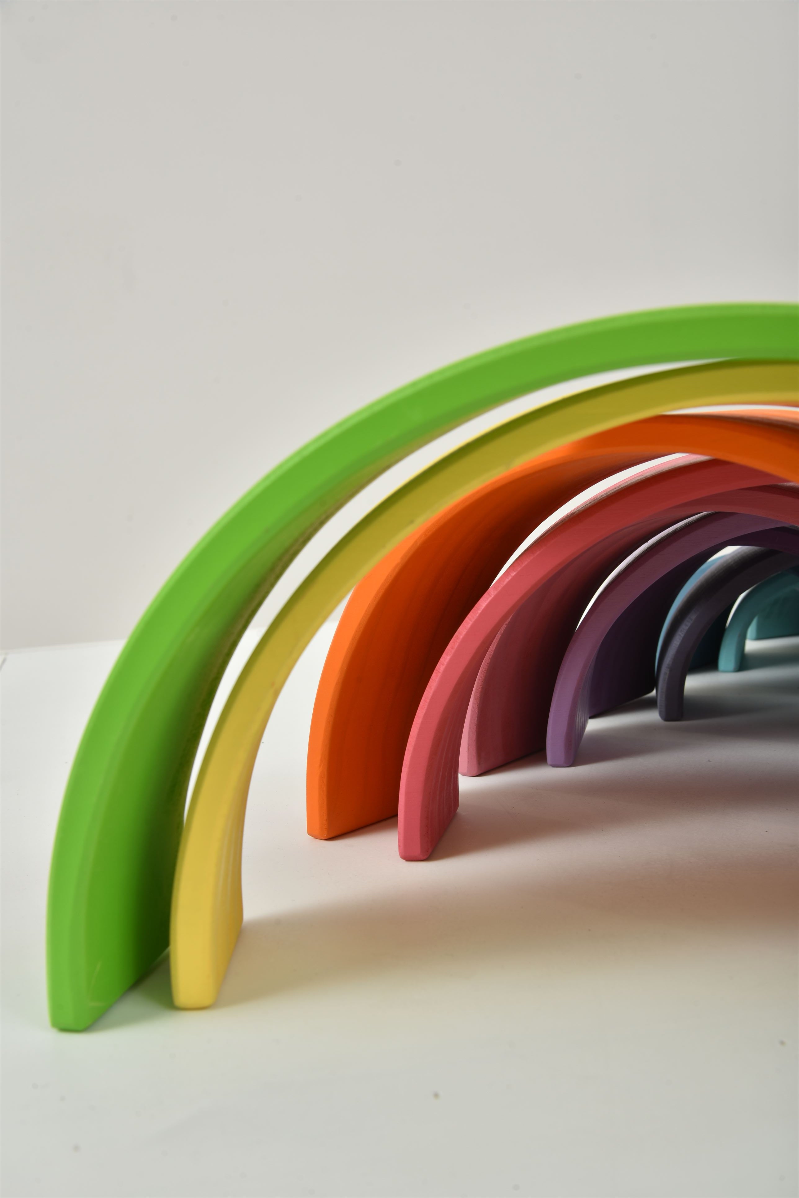 Wooden Rainbow Stacker Blocks Indoor Avenlur.com