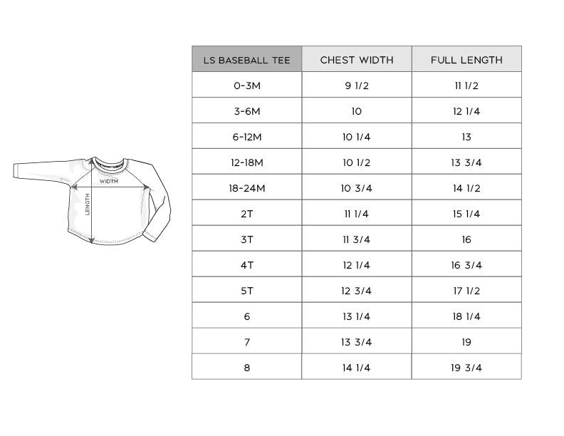 Girl's Long Sleeve Baseball Tee